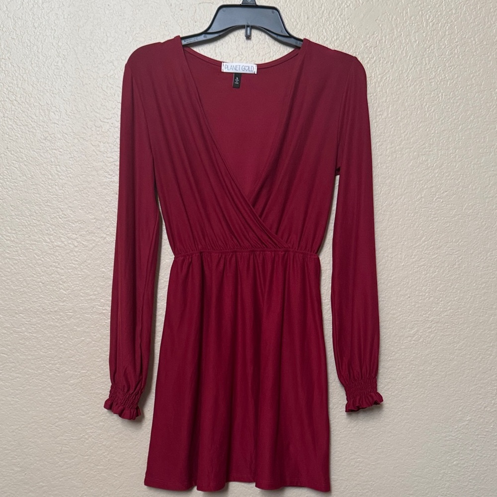 Women’s Red/Burgundy Long Sleeve Dress- Small